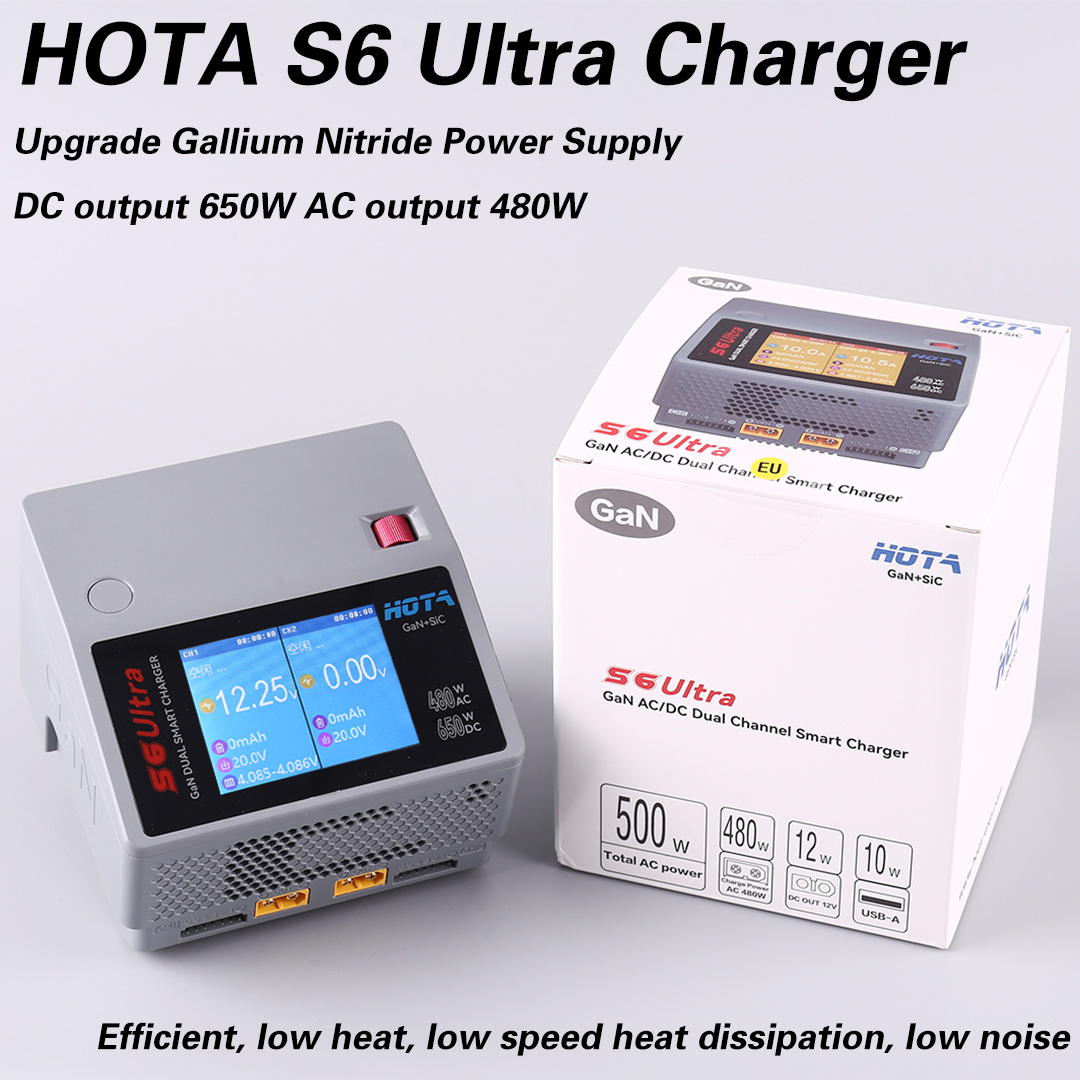 Fpv Drone Charger - HOTA S6 Ultra Galliumnitrid Modellflugzeug Dual-Channel