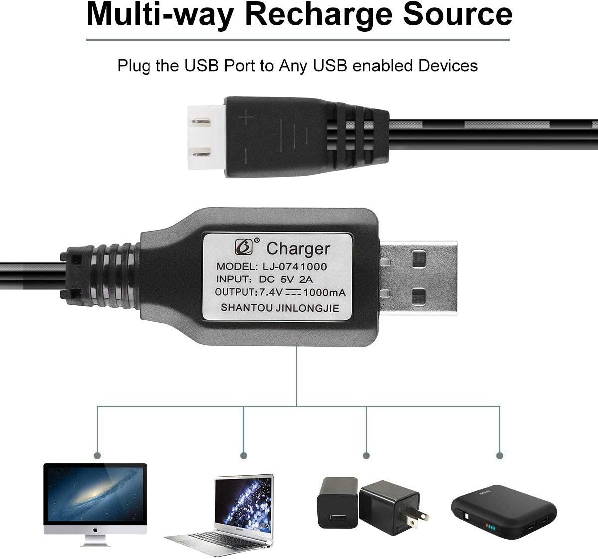 1er-Pack XH-3P Balance 7,4V 1A – Fpv Drone Charger Bewertung und Preis