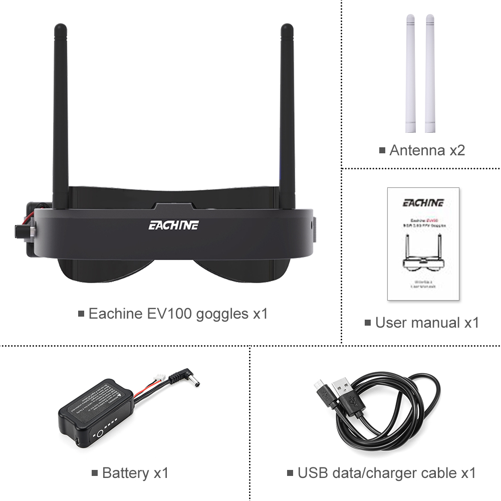Eachine EV100 720*540 5,8G 72C – Fpv Drone Goggles Bewertung und Preis